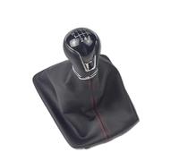 Gear Stick Cover For Leon III 3 MK3 2012 2013 2014 2015 2016 2017 LHD Car MT 5 6 Speed Gear Shift Knob Lever Shifter Gaitor Boot Gear Knob Cover(6 Speed Red Line)