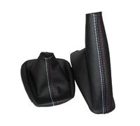 Gear Stick Knob For BMW For 3 Series For E36 For E46 For M3 Car Shift Gear Stick Manual Handbrake Gaiter Shift Boot Black Leather(A-set)