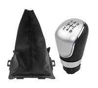 Gear Stick Knob for Ford for Fiesta 2008 2009 2010 2011 2012 Car Styling Accessories 5/6 Speed Manual Gear Shift Knob Gaiter Boot Cover Shifter Lever Knob ( Color : 5 Speed Silver )