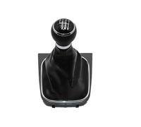 Gear Stick Knob for VW for Scirocco 2009 2010 2011 2012 2013 2014 6 Speed Car Stick Gear Shift Knob with Leather Boot(Black 6speed)