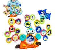 Gear Toys - Educational Learning Activities | Gear Interlocking Sets | for Boys Girls Kids Party Home Preschool School Travel Beach