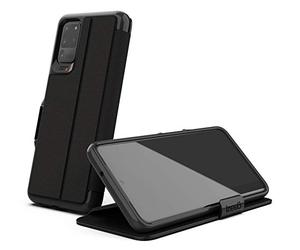 GEAR4 Oxford Eco Folio Designed for Samsung Galaxy S20 Ultra Case, Advanced Impact Protection by D3O, Recycled Plastic Booklet Case - Black