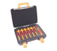 Gear4Garage 13pc VDE Screwdriver Set 1000V Insulated Electrician Screwdriver Set Interchangeable Blade Kit Flat 3.0 4.0 5.5 6.5mm Phillips PH1 PH2 Locking Handle Electrical Tools