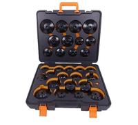 GEAR4GARAGE 30 Piece Oil Filter Removal Tool Set Cap Wrench Kit 65mm to 108mm Carbon Steel up to 115Nm 3/8 and 1/2 Drive Adaptor Oil Filter Socket Set in EVA Foam Case