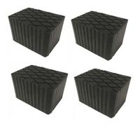 Gear4Garage 4 Pcs Ramp Jacking Rubber Blocks Universal Scissor Car Lift Pads 160X120X100mm