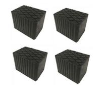 Gear4Garage 4 Pcs Ramp Jacking Rubber Blocks Universal Scissor Car Lift Pads 160X120X120mm