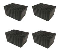 Gear4Garage 4 Pcs Ramp Jacking Rubber Blocks Universal Scissor Car Lift Pads 160X120X80mm