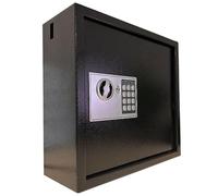 Gear4Garage 50 Key Digital Safe Electronic Keypad Battery Powered Wall Mounted with 50 Plastic Key Tags and Hooks for Offices Garages Car Dealerships Landlords and Facilities Management 350x380x140mm