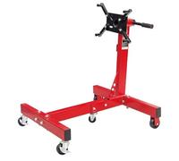 GEAR4GARAGE 680kg Foldable Engine Stand - Heavy Duty Rotating Motor Mount with Adjustable Arms & Locking Castors