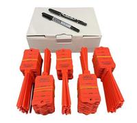 Gear4Garage Car Key Tags X 250 Multi Purpose Self Tie To Identify Your Vehicles Red Premium