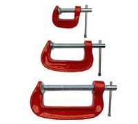 Gear4Garage Mini G Clamps 3Pcs Set Wood Work Metal 1" / 2" / 3"