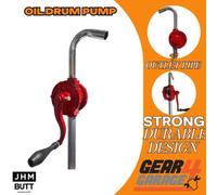Gear4Garage Rotary Barrel Transfer Drum Syphon Hand Pump Oil Diesel Fuel Self Priming New