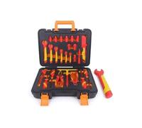 GEAR4GARAGE VDE Insulated 26 Piece Hybrid EV Tool Kit 3/8 Drive 1000V VDE Spanner Set Electrician Tool Set Electrical Maintenance Tools Insulated Hand Tool Kit Installation Service Tools