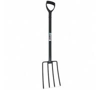 Gear4Garden Heavy Duty Border Digging Fork 4 Prong Drop Forged Carbon Steel with Polypropylene D-Handle 600mm Compact Garden Fork for Borders Raised Beds and Allotments