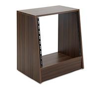 Gear4music 10U Studio Rack Cabinet, Walnut