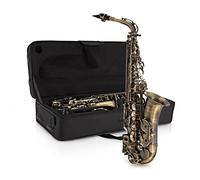 Gear4music Alto Saxophone Brass Instrument for Adult Beginners