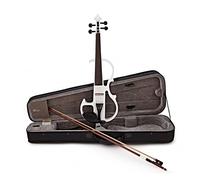 Gear4music Electric Violin Full Size for Adult Beginner, White