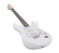 Gear4music Full Size Electric Guitar LA Series with Accessories, White