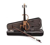 Gear4music Full Size Electric Violin for Beginners, Natural