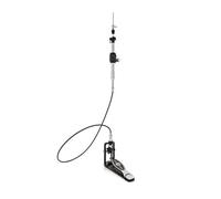 gear4music KitRig Remote Hi-Hat Stand and Clamp | Versatile Remote Hi-Hat Holder with Clamp, Robust Double Chain Technology, Everything Needed to Attach, 180cm Cable