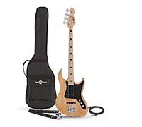 Gear4music LA-II Electric Bass Guitar 4 String Natural