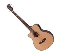 Gear4music Left Handed Acoustic Bass Guitar Natural AB100