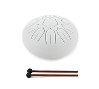 Gear4music Life 10" Steel Tongue Drum 11 Notes, D-Major, White