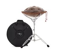 Gear4music Life Handpan 10 Notes D Kurd with Adjustable Stand Bronze