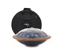 Gear4music Life Handpan 12 Notes D Kurd with Carrying Bag, Black Gold
