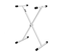 gear4music Lightweight X-Frame Keyboard Stand White 30kg Max Load