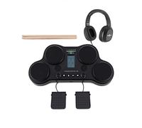 Gear4music VISIONPAD-6 Tabletop Electronic Drum Pad with Drumsticks and Headphones