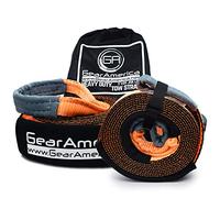 GearAmerica 2PK Recovery Tow Straps 3" x 20' | Heavy Duty Lab Tested 35000 lbs Strength | Triple Reinforced Loops + Protective Sleeves | Emergency Off Road 4x4 Towing | with Storage Bag
