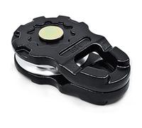 GearAmerica Aluminum ULTRA Snatch Block Pulley Black | Heavy Duty Winch Pulley System for Synthetic Rope or Steel Cable up to 9/16” | Double your Winch Capacity, Extend Life, Control Direction of Pull