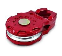 GearAmerica Aluminum ULTRA Snatch Block Pulley Red | Heavy Duty Winch Pulley System for Synthetic Rope or Steel Cable up to 9/16” | Double your Winch Capacity, Extend Life, Control Direction of Pull