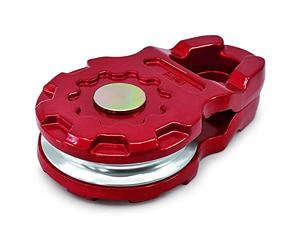 GearAmerica Aluminum ULTRA Snatch Block Pulley Red | Heavy Duty Winch Pulley System for Synthetic Rope or Steel Cable up to 9/16” | Double your Winch Capacity, Extend Life, Control Direction of Pull