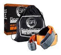 GearAmerica Mega Tree Saver Winch Strap 4"x10' | Ultra Heavy Duty 45000 lbs (22.5 US Tons) Strength | Triple Reinforced Loops + Protective Sleeves | Emergency Truck Towing | Free Storage Bag + Strap