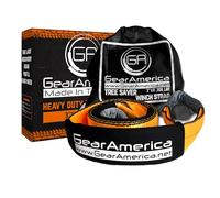 GearAmerica Tree Saver Winch Strap 3" X8' Heavy Duty 35,000 Lbs (17.5 Tons) Strength Off-Road Towing Rope for Jeep Or Truck Reinforced Loops with Orange Storage Bag
