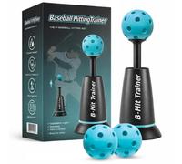 Gearari Tee Popper Baseball Training Set, Pop Up Hitting Trainer with 3 Balls, Pop Up Tee for Solo Batting Practice, Hand Eye Coordination Baseball Popper for Kids Youth,Backyard Sports Gift