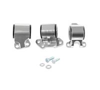 Gearbox Engine Mount Aluminum Alloy 2 Hole Bolt for Civic EG D15 D16 B16 B17 B18 Retrofit Engine Bracket EM-1001 Engine Swap Bracket Kit Mounting Support(Silver)