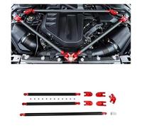 Gearbox Engine Mount for BMW G80 for M3 G82 G83 for M4 2021 2022 2023 2024 G87 for M2 Dry Carbon Fiber Engine Strut Bar Balance Brace Bracket Bar Balancer Beam Lever Mounting Support(Red)