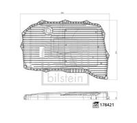 Gearbox hydraulic filter Screen Filter 178421 FEBI BILSTEIN for AUDI VW