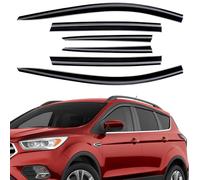 GEARCELL 6PCS/set Black Wind Deflectors, Rain Guards Window Visor Left & Right Compatible with Ford Kuga 2012-2019 (6 pieces) Rain Shield Shade Replacement Tape-on Visor