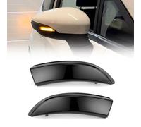 GEARCELL LED Dynamic Side Indicator Compatible with Ford Fiesta 2008-2017 B-Max 2008-2017, 2835 SMD LED Turn Signal Light Side Marker Repeater with Canbus Error Free Black Smoked Lens