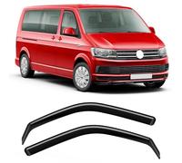 GEARCELL Wind Deflectors Rain Guards Fit for VW Transporter T5 T6 2003-2024 | In-Channel Installation, Shatterproof Acrylic, UV Resistant Finish, Reduces Wind Noise, Fit for VW Transporter T5 T6