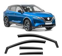 GEARCELL Wind Deflectors, Rain Guards Window Visor Compatible with NISSAN QASHQAI MK3 2021-onwards SUV 5 Doors, in-Channel Side Shatterproof Sun Visor, 4-Piece of Set
