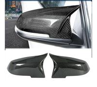 GEARCELL Wing Mirror Covers Fit for BMW F20 F30 F32 M2 X1 Carbon | Pair Door Mirror Caps Carbon Fiber Look, Fit for F22 F23 F31 F33 F36 F87, ABS, Snap-On Easy Fit, 2PCS, RHD