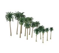 Geardeangloow 15 Pieces Model Coconut Palm Trees Scenery Landscape N Z Railway DIY Accessory