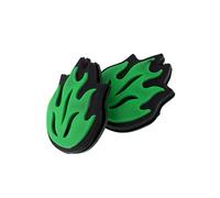 Geardeangloow 2 Piece Silicone Flame Tennis Racket Shock Absorber Shockproof Damper Green