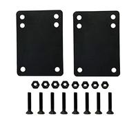 Geardeangloow 8x Deluxe Skateboard Truck Screws High Strength Bolts Repair Riser Shock Pad, Black, 1.0 In