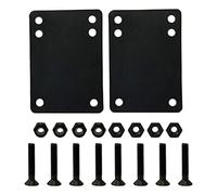 Geardeangloow 8x Deluxe Skateboard Truck Screws High Strength Bolts Repair Riser Shock Pad, Black, 2.0 In